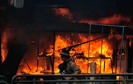 New video red shirts torching CentralWorld in 2010