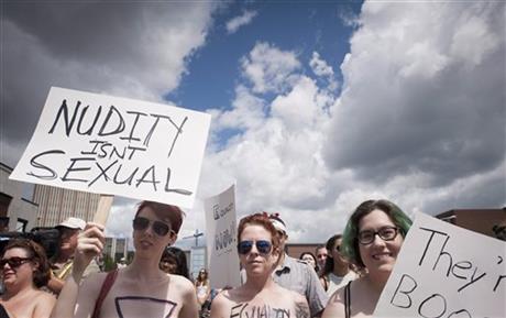 “Bare with us” topless rally in Canada