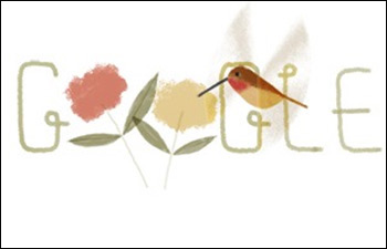 Earth Day 2014 Logo Google Doodle Featured Rufous Hummingbird